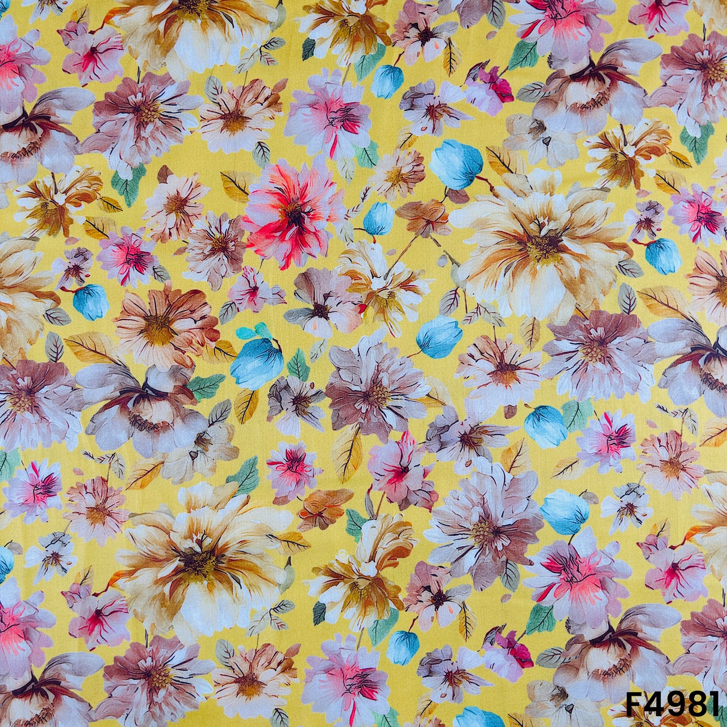 Digital Print Glaze Cotton Fabric-F4981