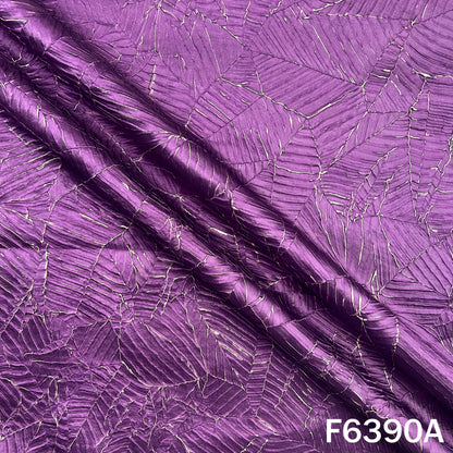 Imported Satin With Pleated Pattern Fabric - F6390