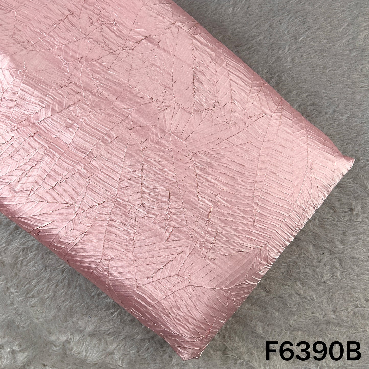 Imported Satin With Pleated Pattern Fabric - F6390