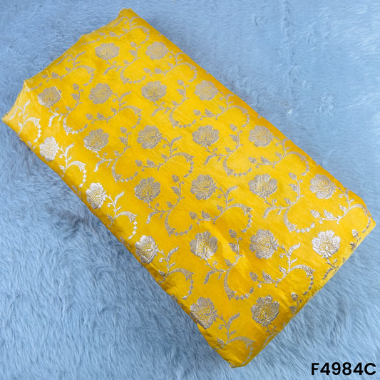 Zari Work Banarasi Silk Fabric-F4984