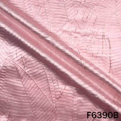 Imported Satin With Pleated Pattern Fabric - F6390