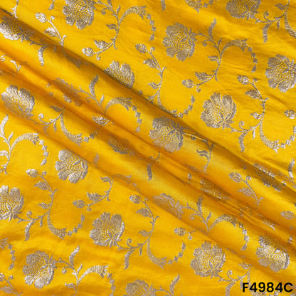 Zari Work Banarasi Silk Fabric-F4984