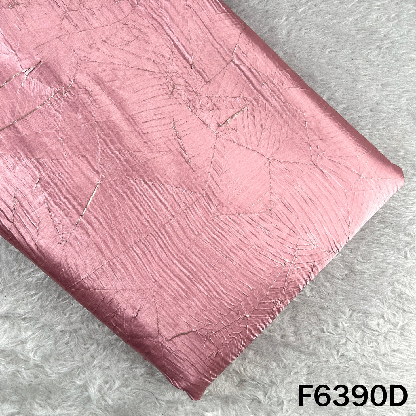 Imported Satin With Pleated Pattern Fabric - F6390