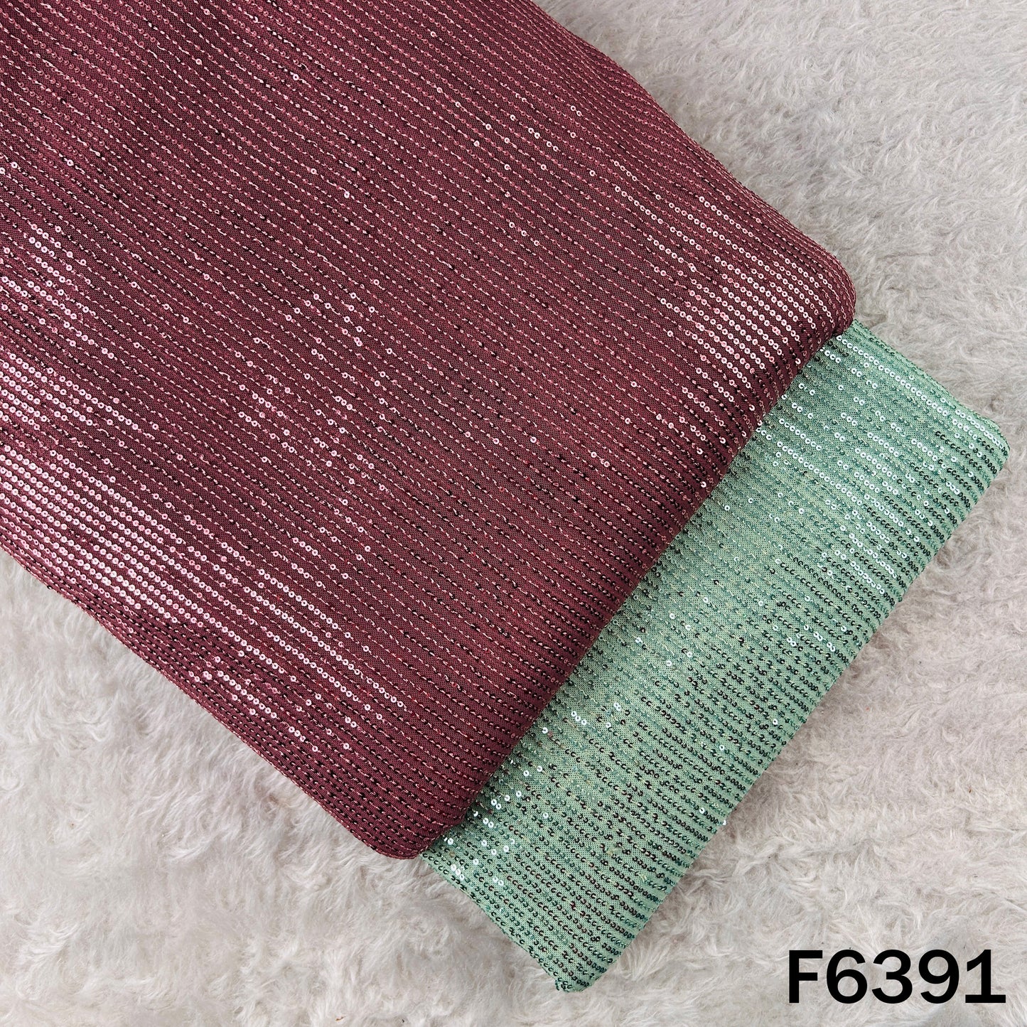 Sequins Work Lycra Net Fabric - F6391
