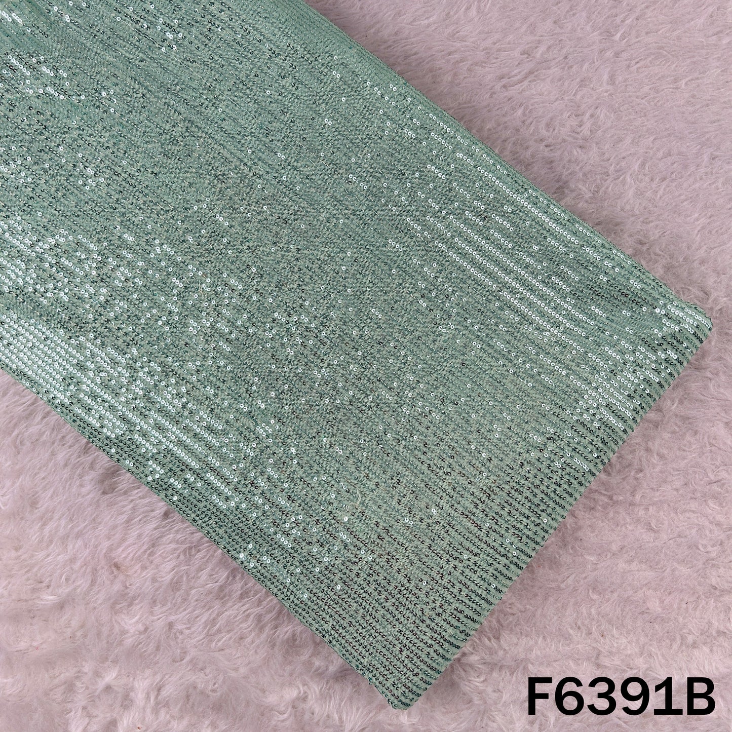 Sequins Work Lycra Net Fabric - F6391