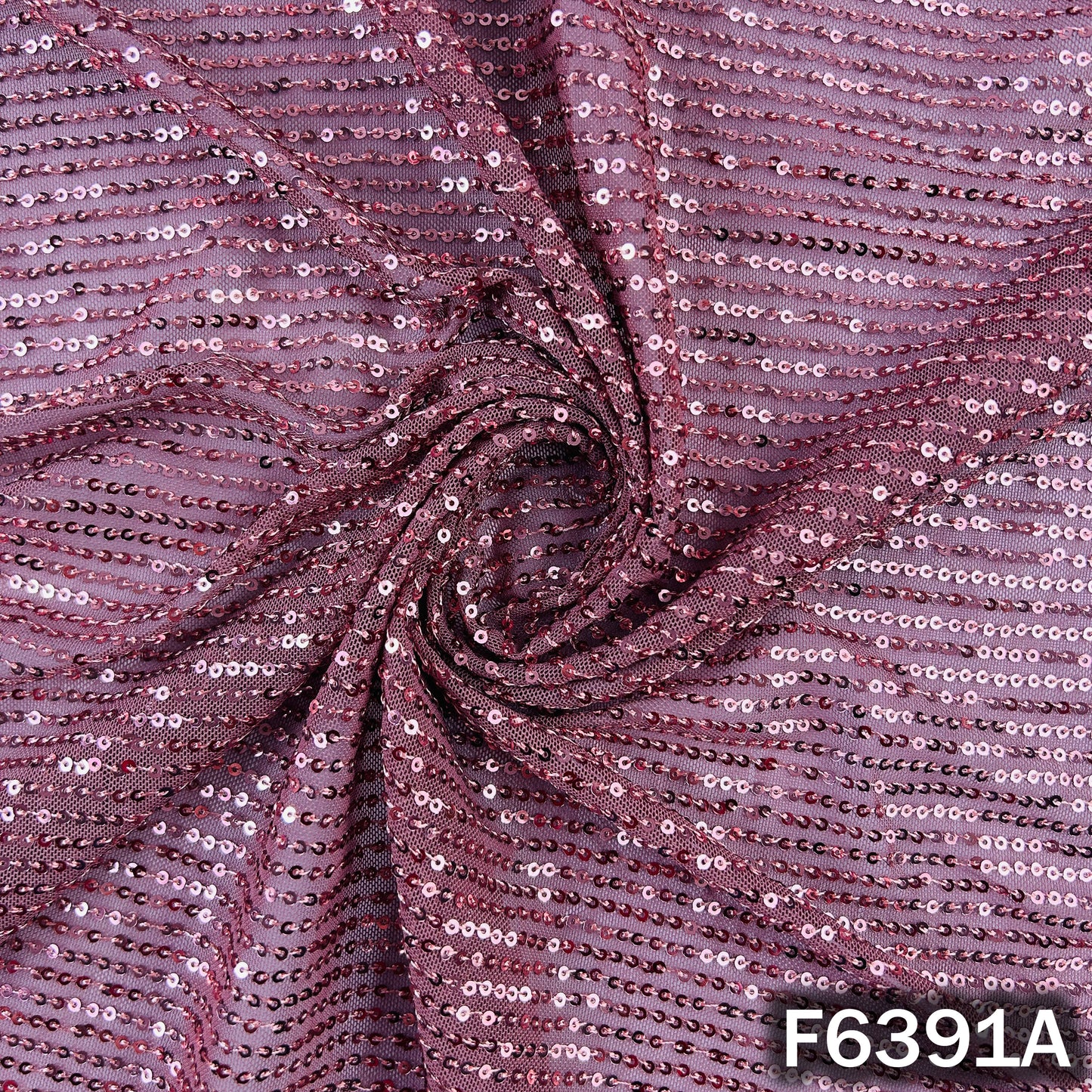 Sequins Work Lycra Net Fabric - F6391
