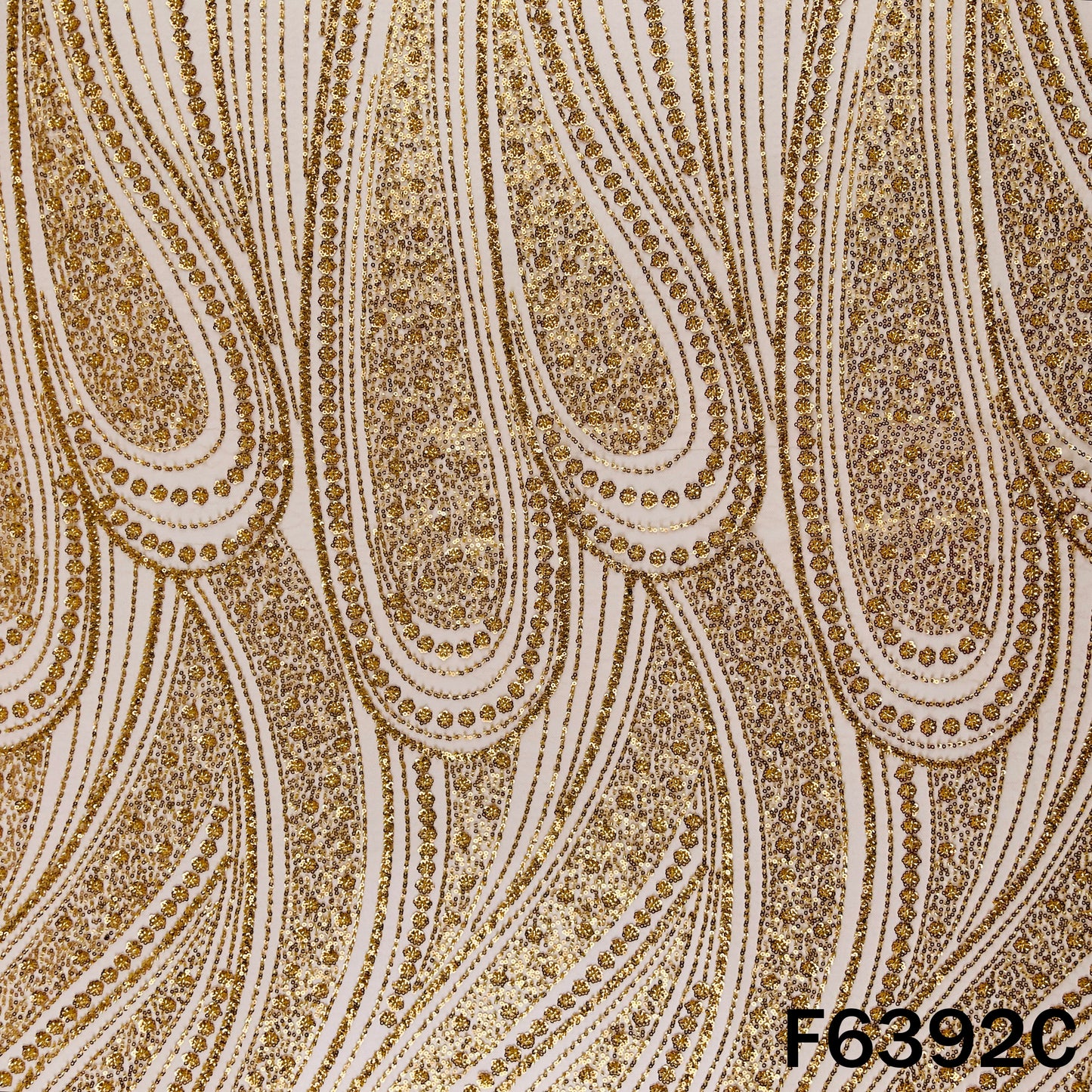 Cut Dana Sequins Embroidered Net Fabric - F6392