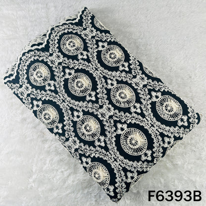 Imported Thread Cut work Cotton Fabric - F6393