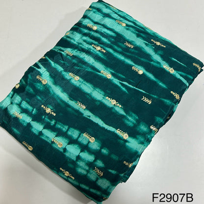 Tie-Dye Mirror Sequins Work Crepe Fabric-F2907