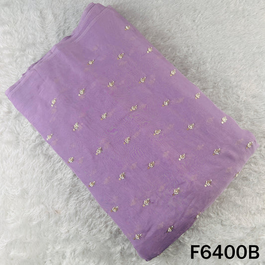 Cut Dana Sequins Work Organza Fabric - F6400
