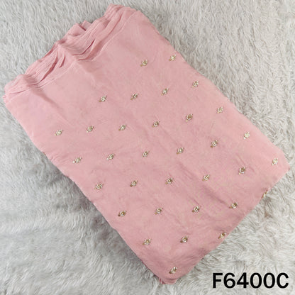 Cut Dana Sequins Work Organza Fabric - F6400