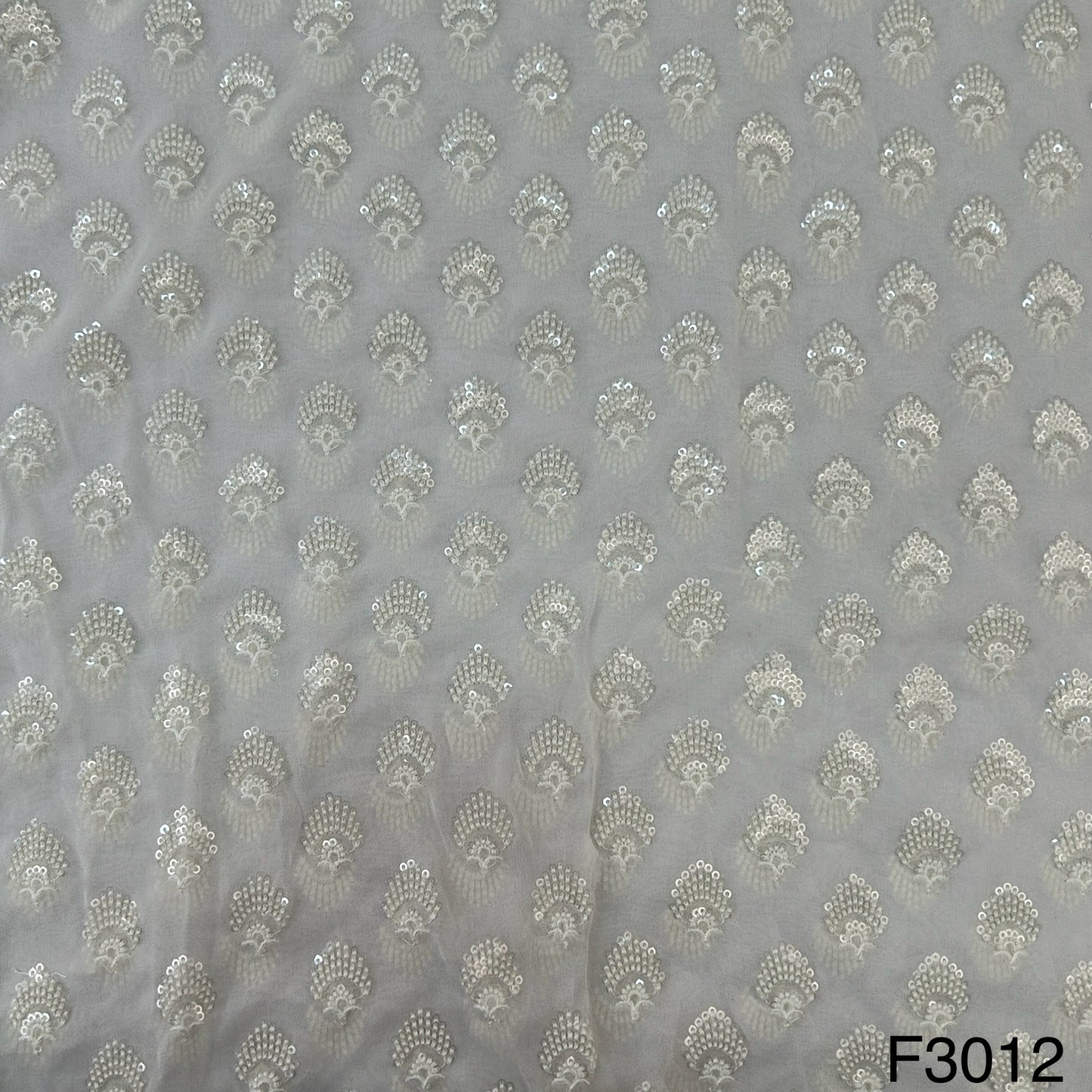 Dyeable Thread Sequins Embroidered Georgette FABRIC-F3012