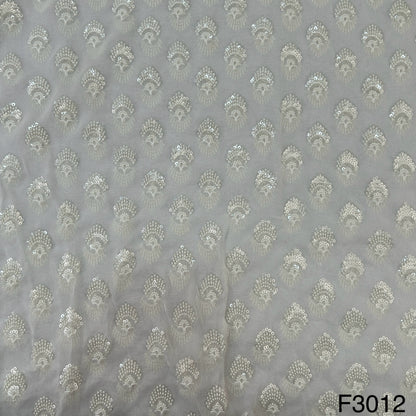 Dyeable Thread Sequins Embroidered Georgette FABRIC-F3012
