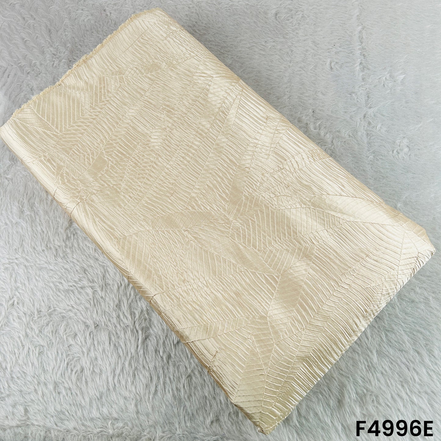 Imported Satin With Pleated Pattern Fabric-F4996