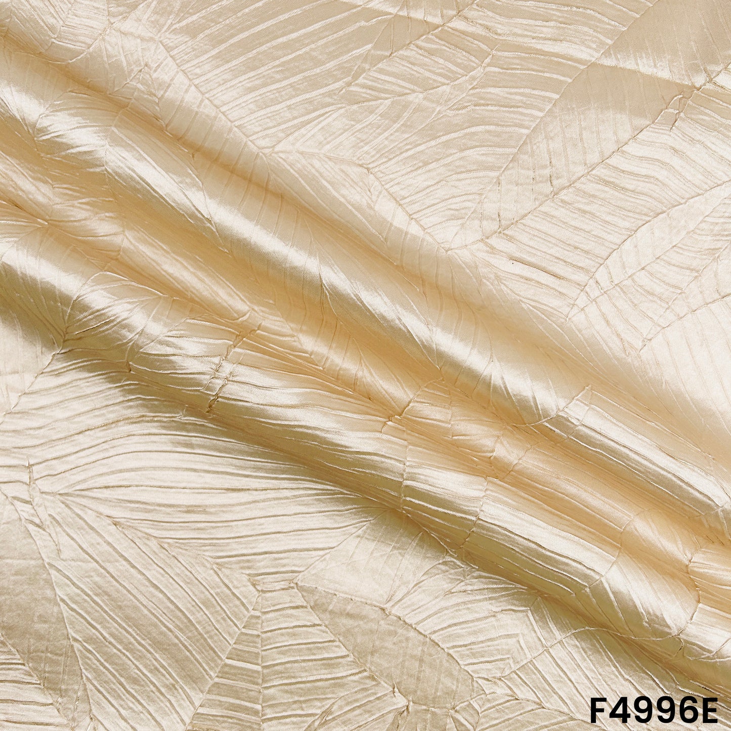 Imported Satin With Pleated Pattern Fabric-F4996