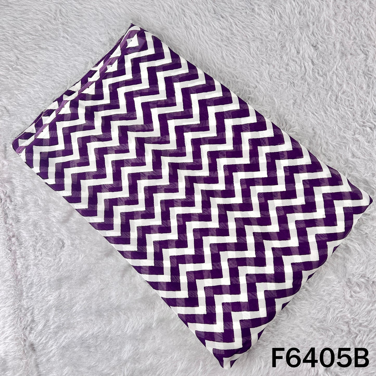 Zig Zag Print Organza Fabric - F6405