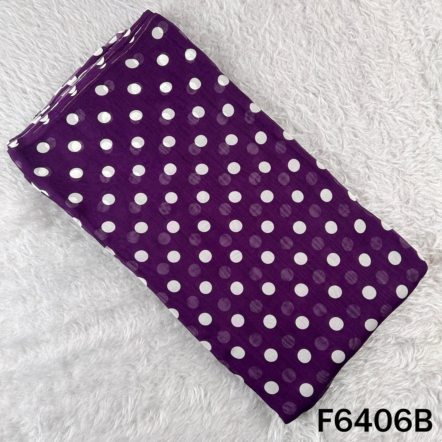 Polka dot print Organza Fabric - F6406