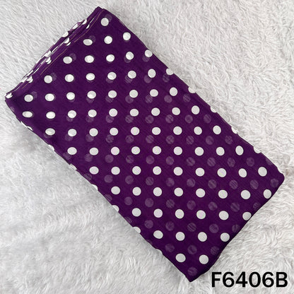 Polka dot print Organza Fabric - F6406