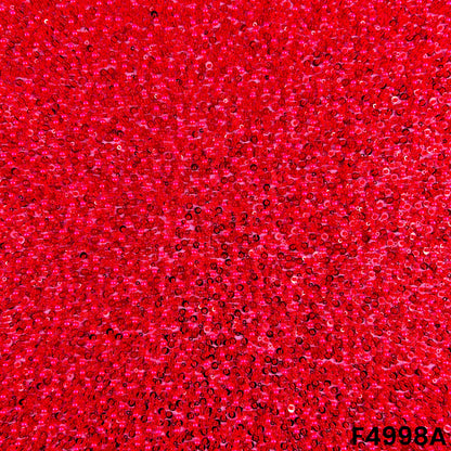 Cut Dana Sequins Pearl Embroidered Net Fabric-F4998