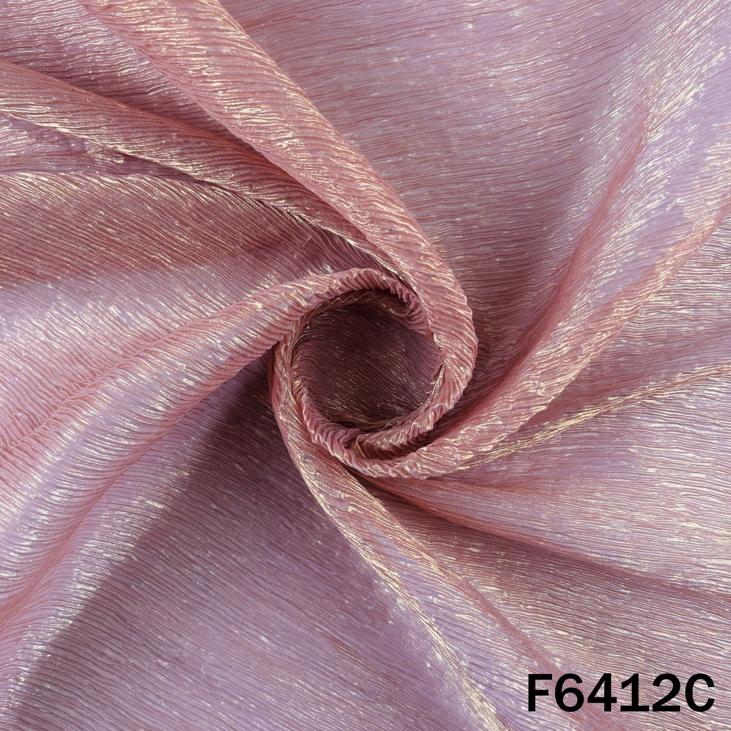 Crushed Foil Organza Fabric - F6412