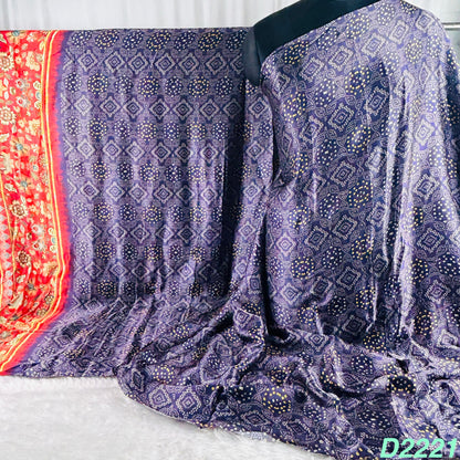 Printed Modal Silk Dupatta-D2221