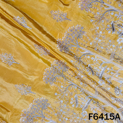 Zari Sequins Thread Work Crepe Fabric - F6415