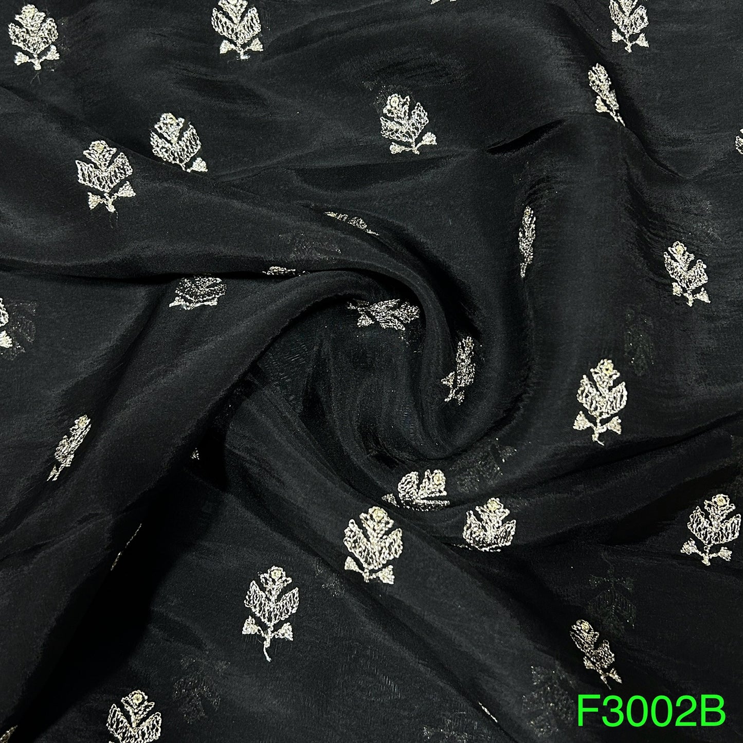 Zari Sequins Organza FAbric-F3002