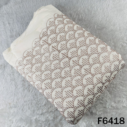 Dyeable Gota Patti Work Kora Cotton Fabric - F6418