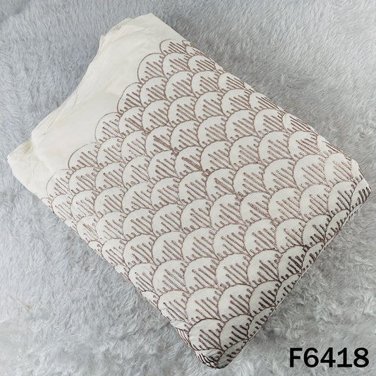 Dyeable Gota Patti Work Kora Cotton Fabric - F6418
