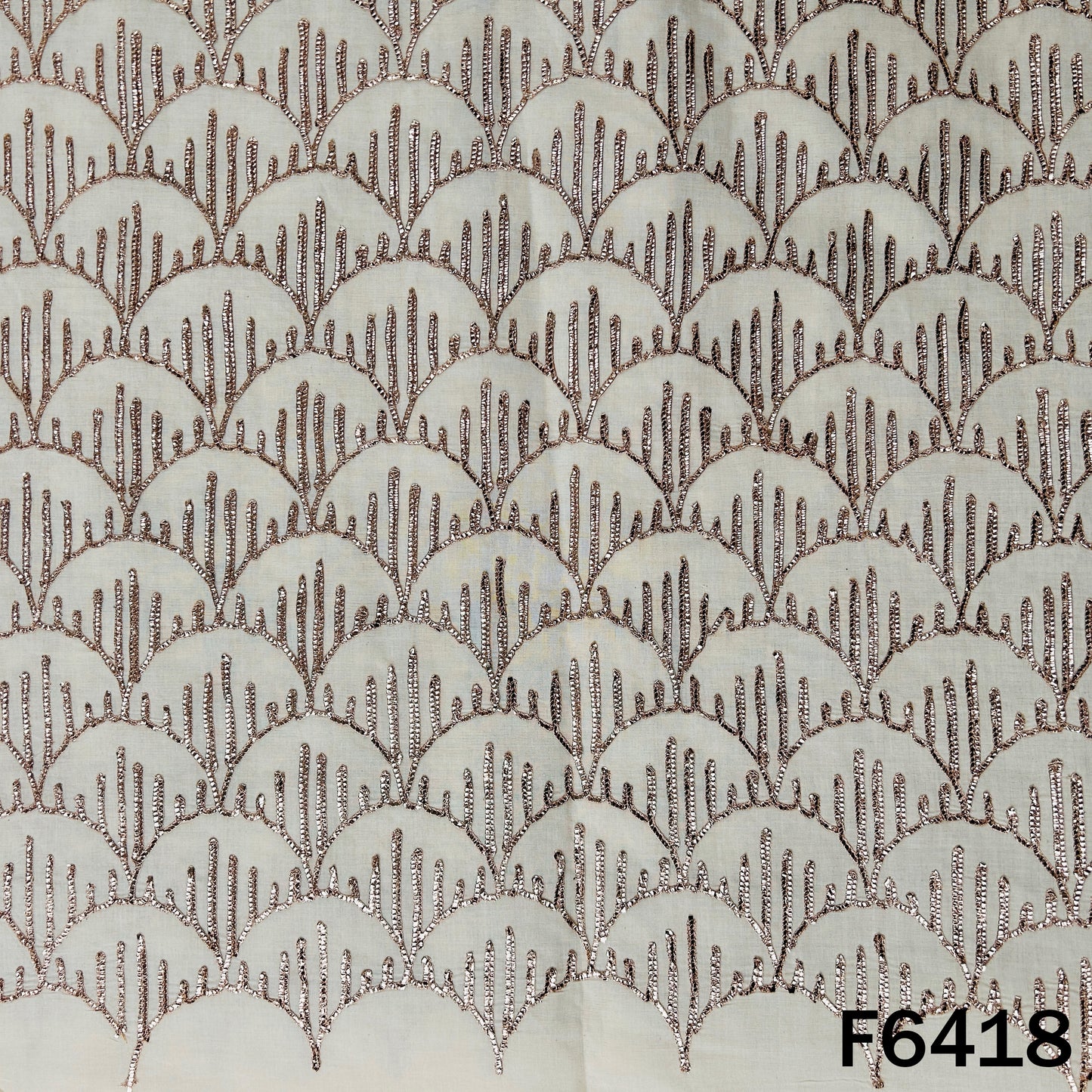 Dyeable Gota Patti Work Kora Cotton Fabric - F6418