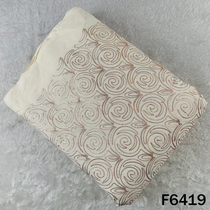 Dyeable Gota Patti Work Kora Cotton Fabric - F6419