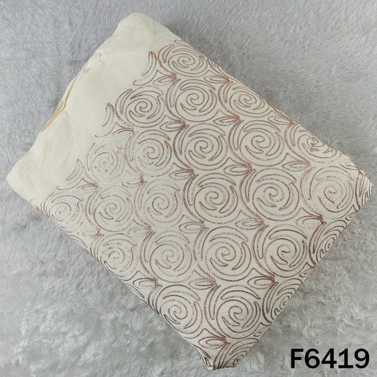 Dyeable Gota Patti Work Kora Cotton Fabric - F6419