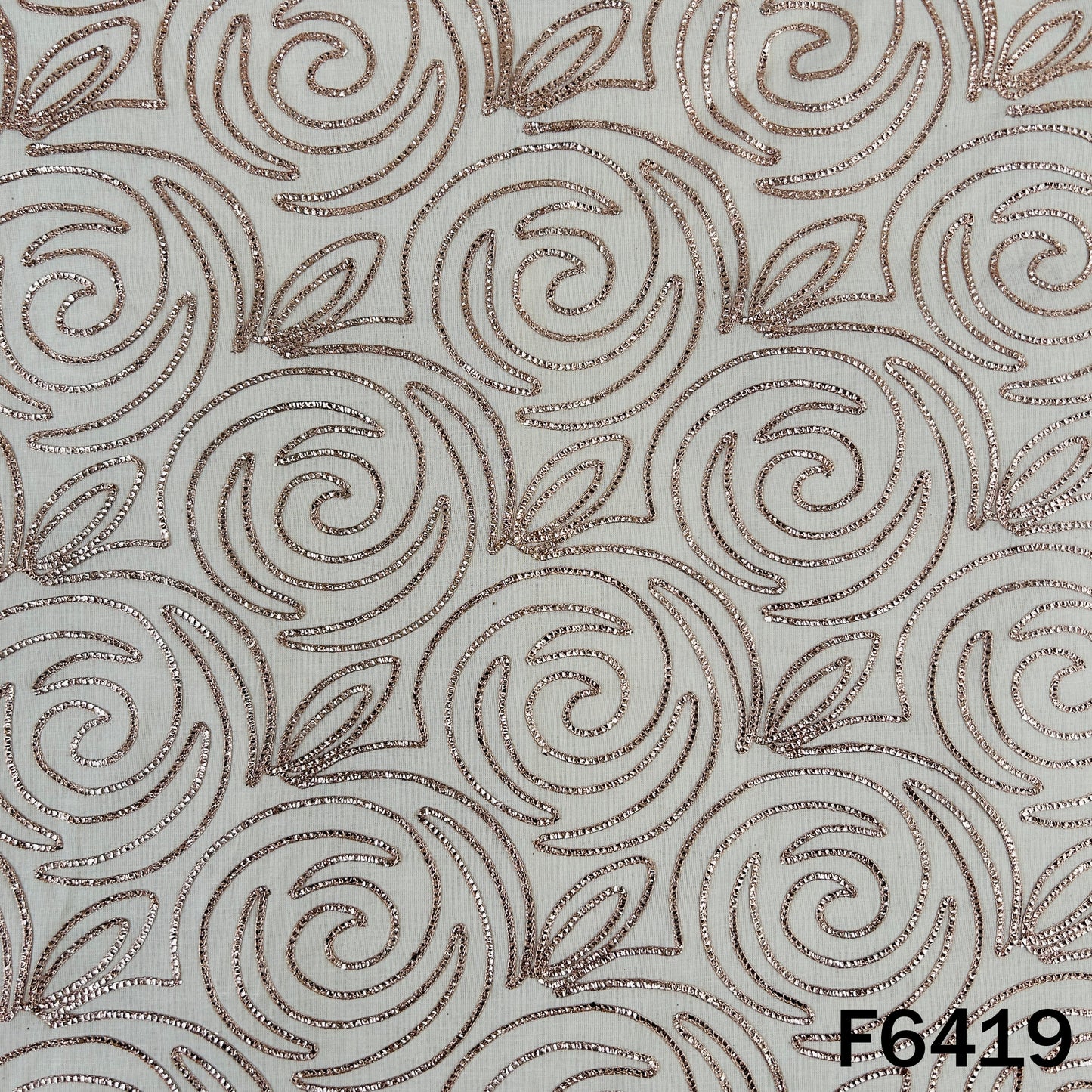 Dyeable Gota Patti Work Kora Cotton Fabric - F6419