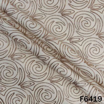 Dyeable Gota Patti Work Kora Cotton Fabric - F6419