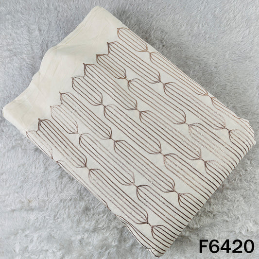 Dyeable Gota Patti Work Kora Cotton Fabric - F6420