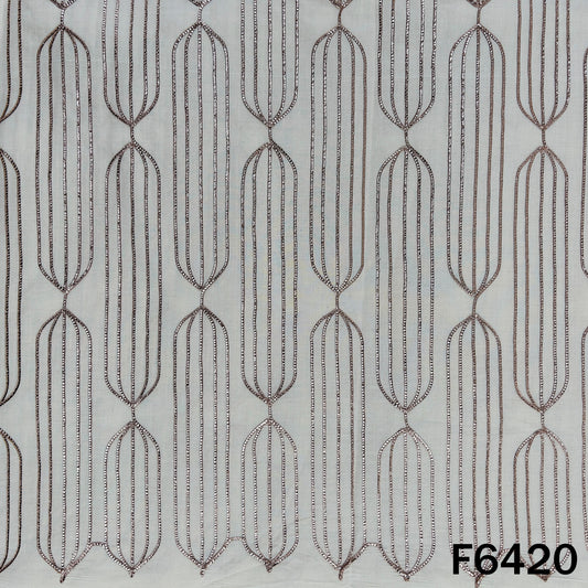 Dyeable Gota Patti Work Kora Cotton Fabric - F6420