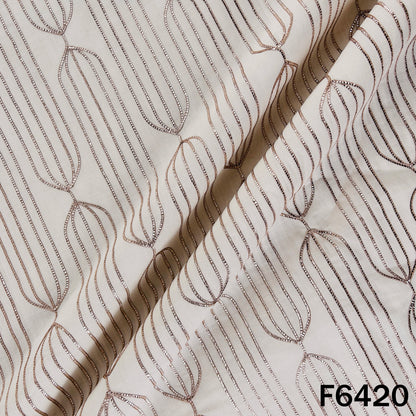 Dyeable Gota Patti Work Kora Cotton Fabric - F6420