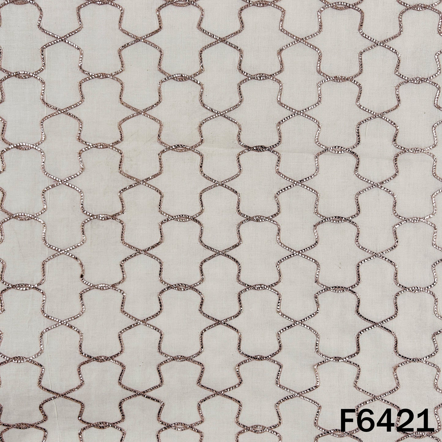 Dyeable Gota Patti Work Kora Cotton Fabric - F6421