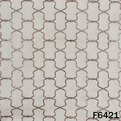 Dyeable Gota Patti Work Kora Cotton Fabric - F6421