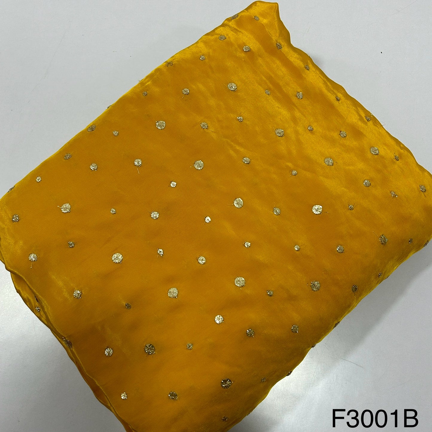 Zari Sequins Crepe Fabric-F3001