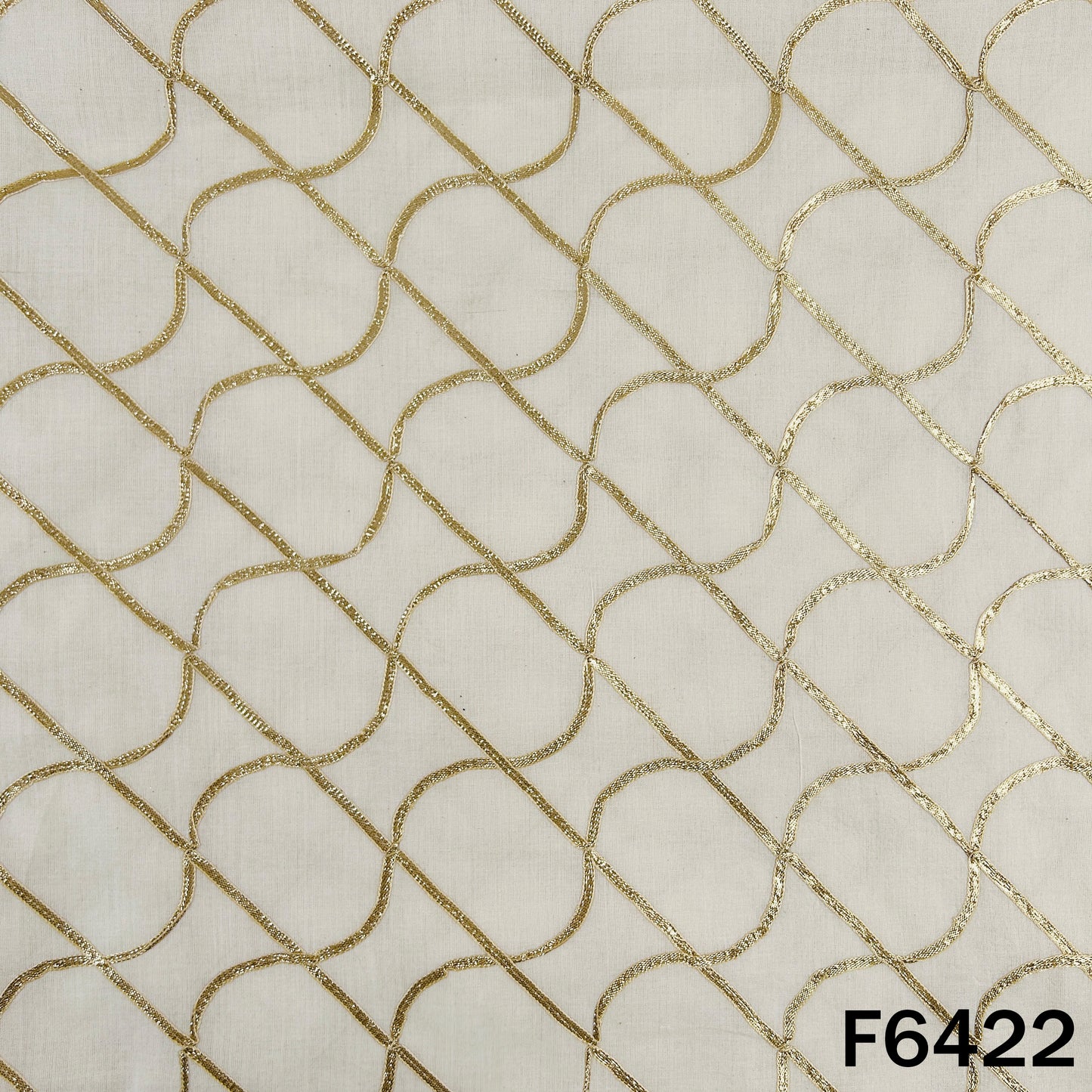 Dyeable Gota Patti Work Kora Cotton Fabric - F6422