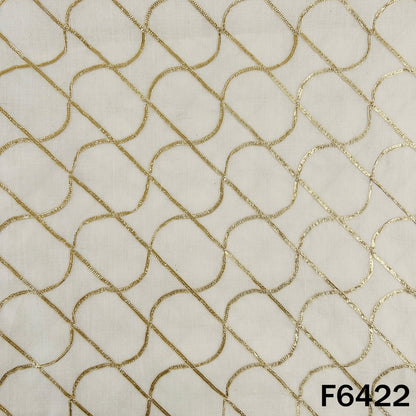 Dyeable Gota Patti Work Kora Cotton Fabric - F6422