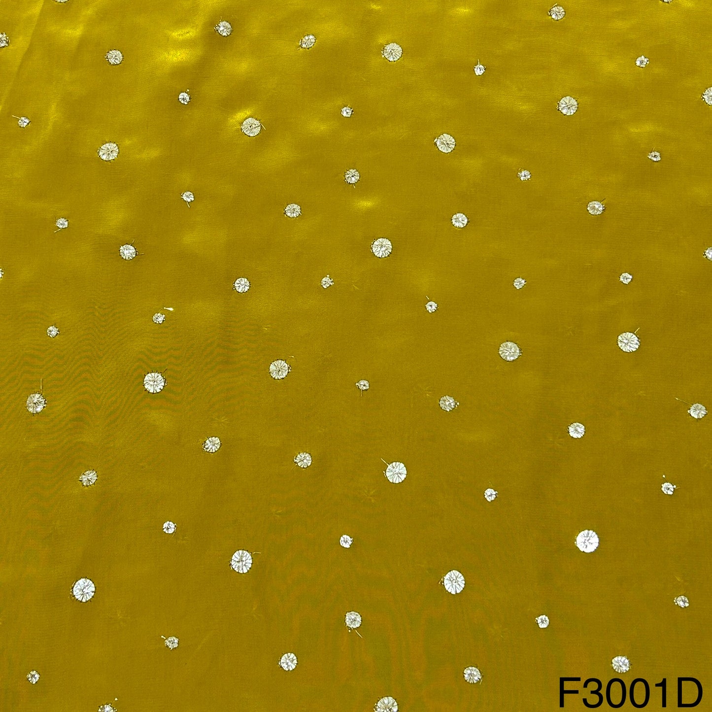 Zari Sequins Crepe Fabric-F3001