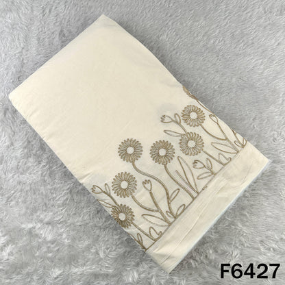 Dyeable Gota Patti Work Kora Cotton Fabric - F6427