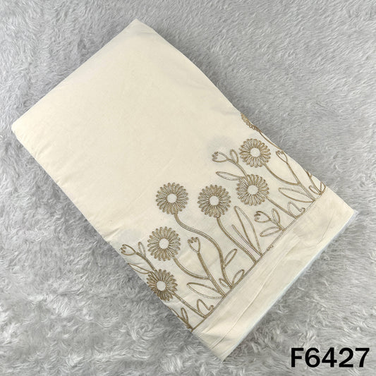 Dyeable Gota Patti Work Kora Cotton Fabric - F6427