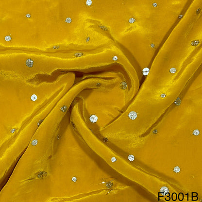 Zari Sequins Crepe Fabric-F3001