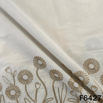 Dyeable Gota Patti Work Kora Cotton Fabric - F6427