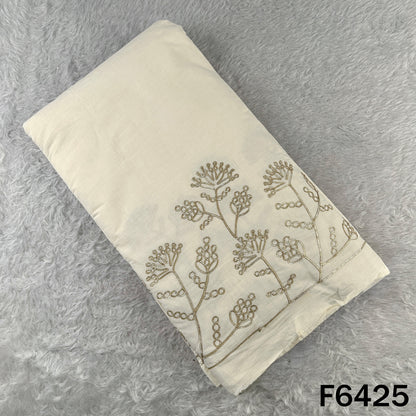 Dyeable Gota Patti Work Kora Cotton Fabric - F6425