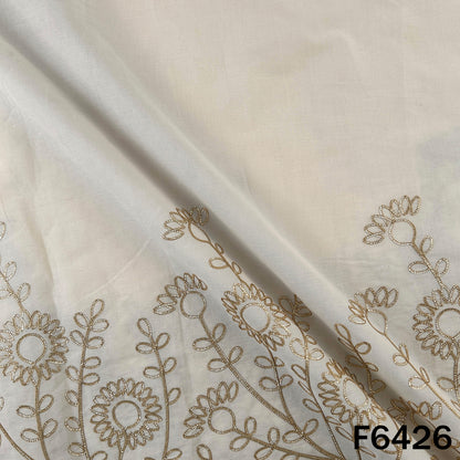 Dyeable Gota Patti Work Kora Cotton Fabric - F6426