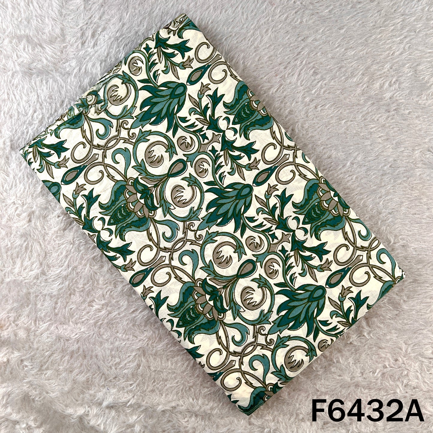 Block Print Cambric Cotton Fabric - F6432